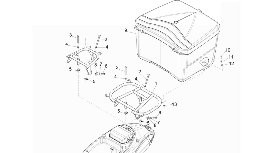 Rear luggage rack
