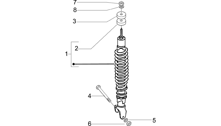 Rear suspension - Shock absorber/s