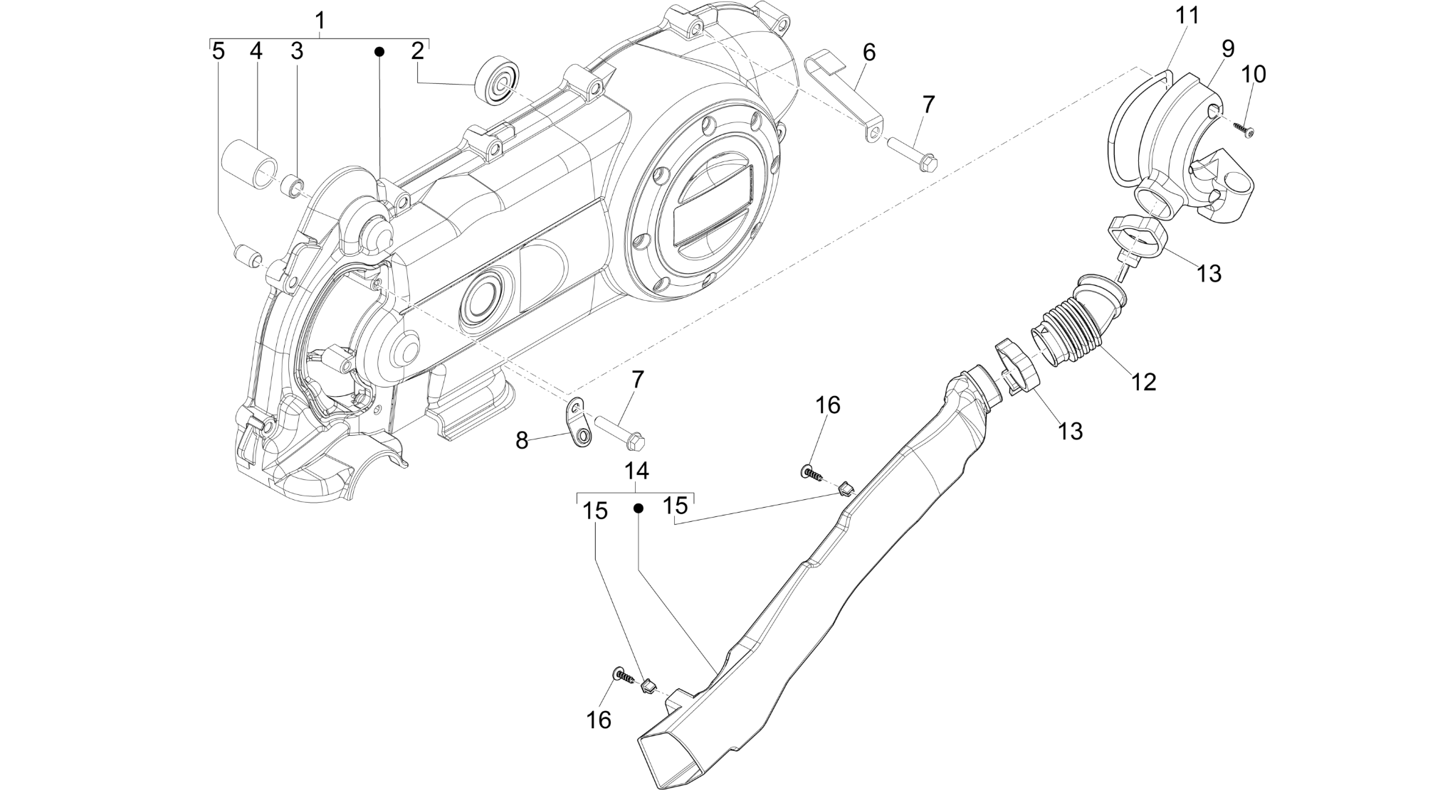 Crankcase cover - Crankcase cooling