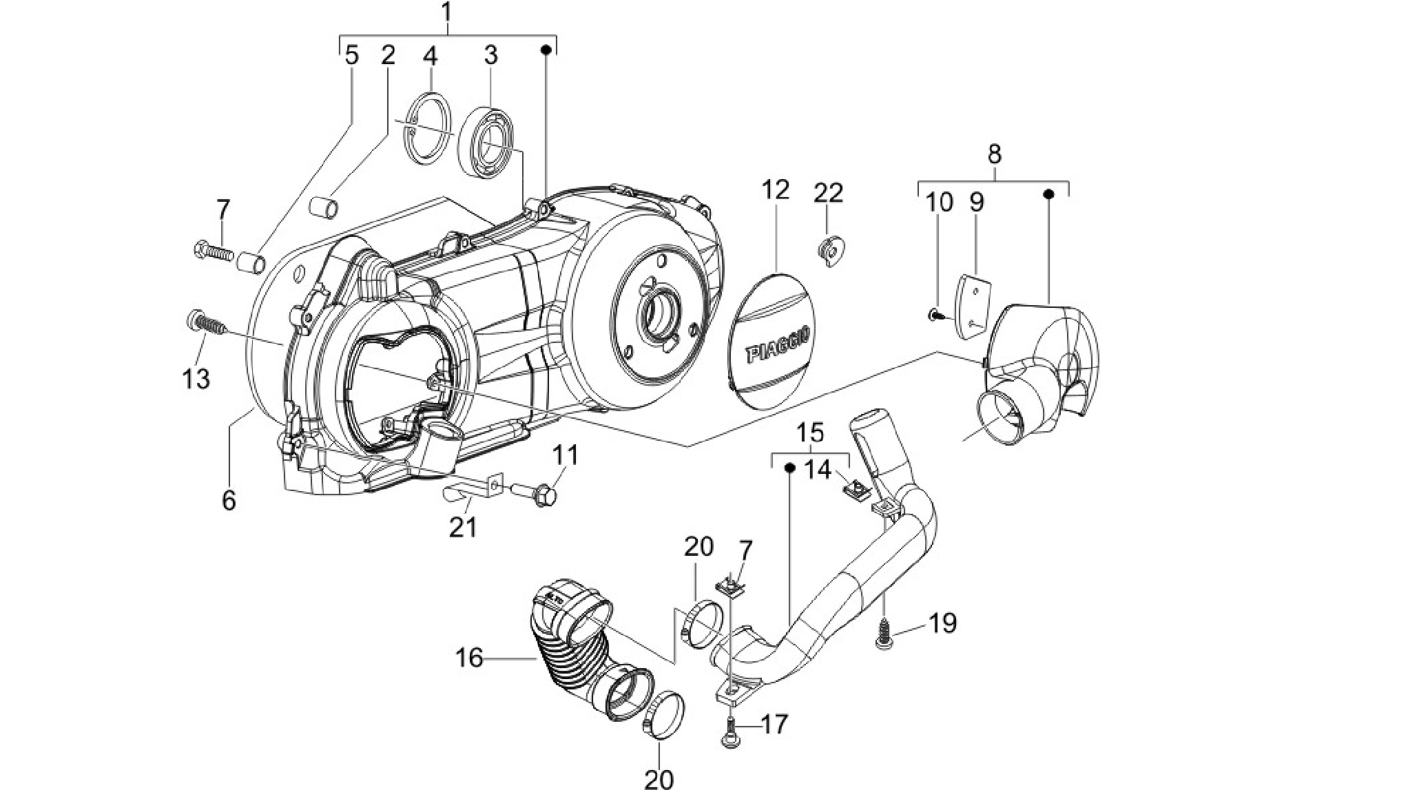 Crankcase cover - Crankcase cooling