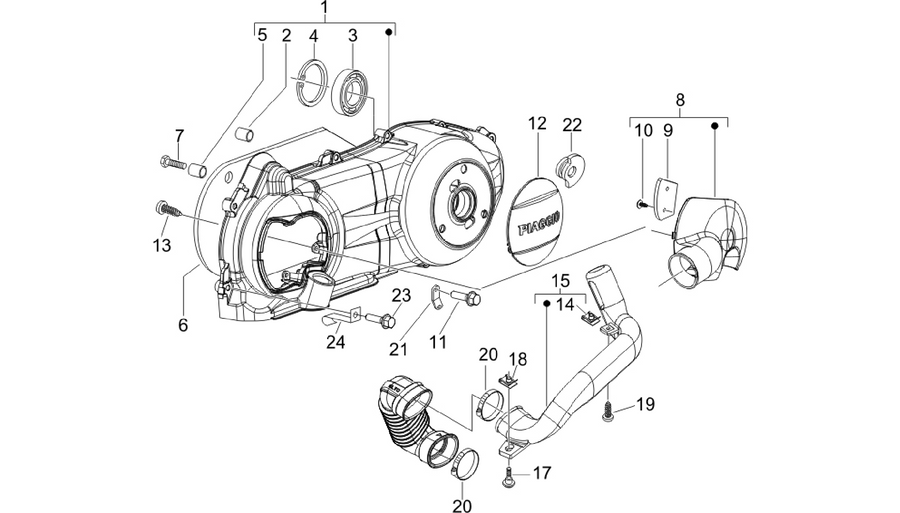 Crankcase cover - Crankcase cooling