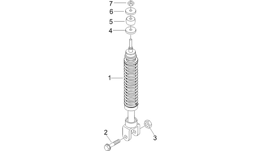 Rear suspension - Shock absorber/s