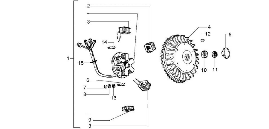 Flywheel magneto