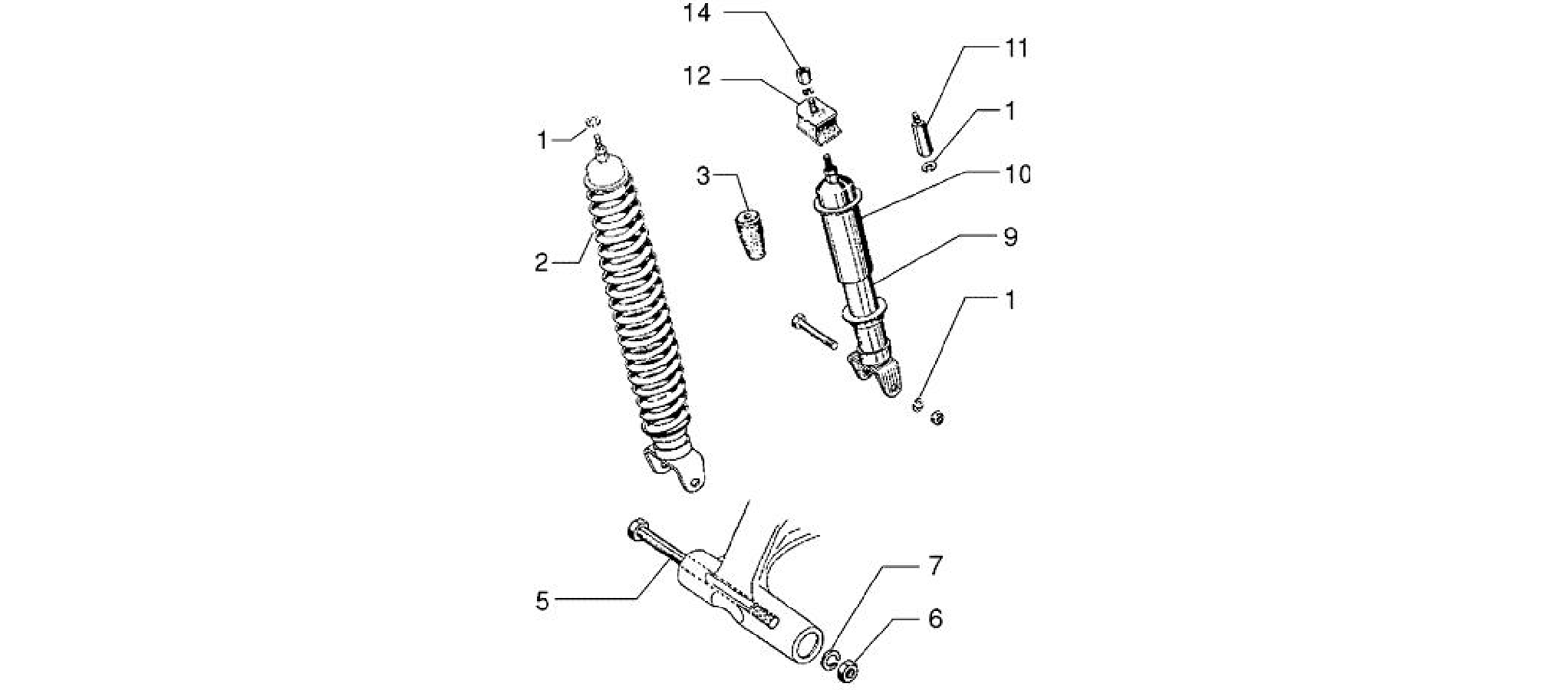 Rear suspension - Shock absorber/s