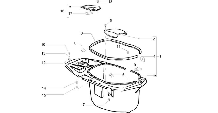 Helmet huosing - Undersaddle