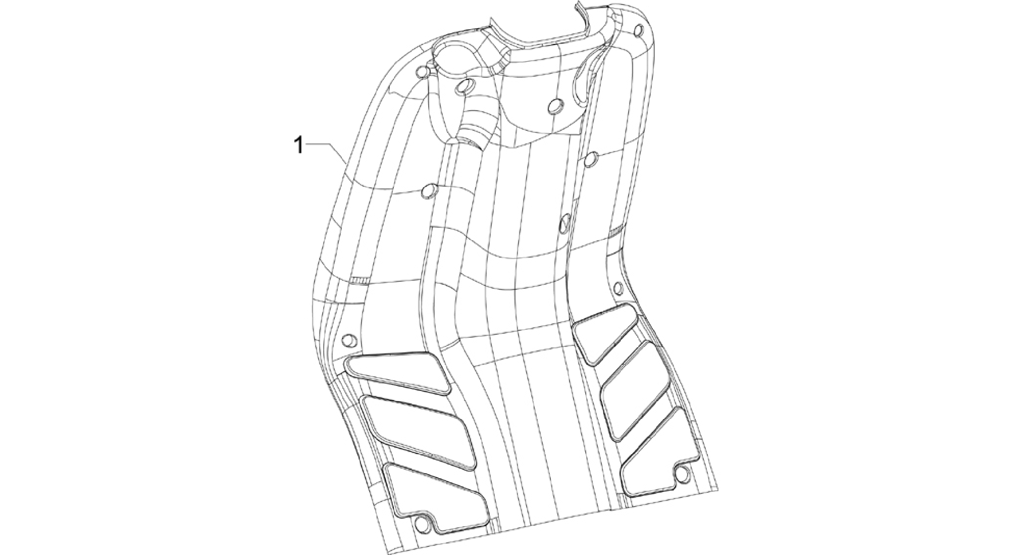 Front glove-box - Knee-guard panel