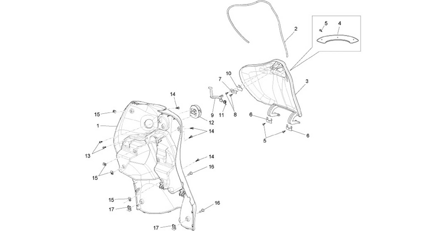 Front glove-box - Knee-guard panel