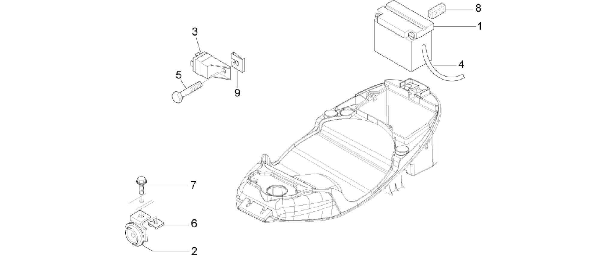 Remote control switches - Battery - Horn