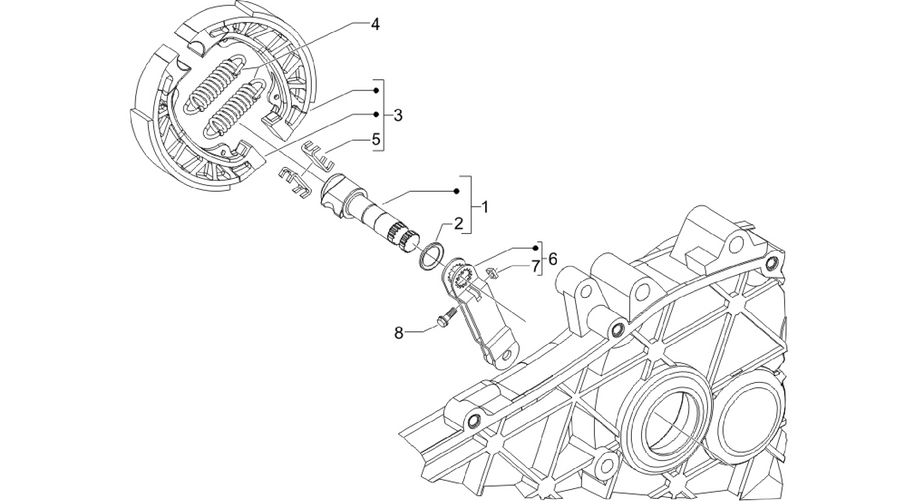 Rear brake - Brake jaw