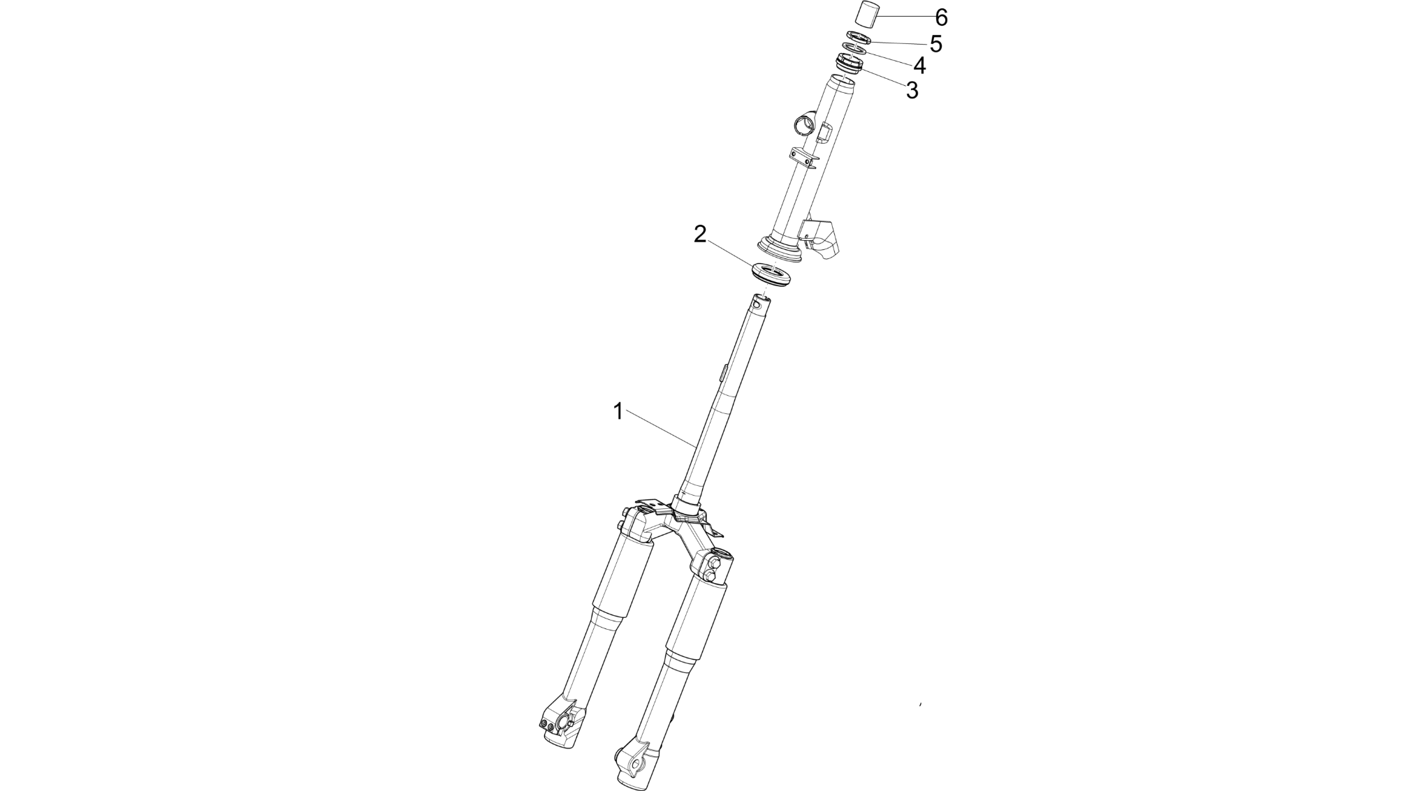 Fork/steering tube - Steering bearing unit