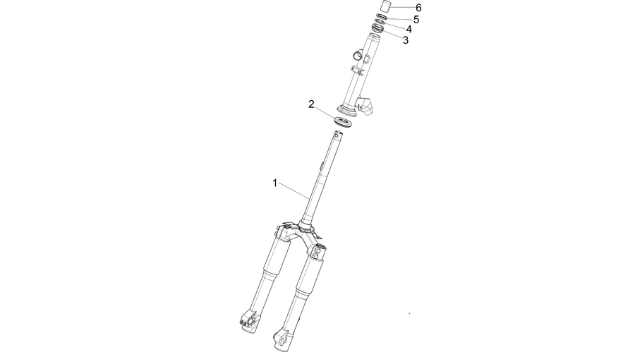 Fork/steering tube - Steering bearing unit