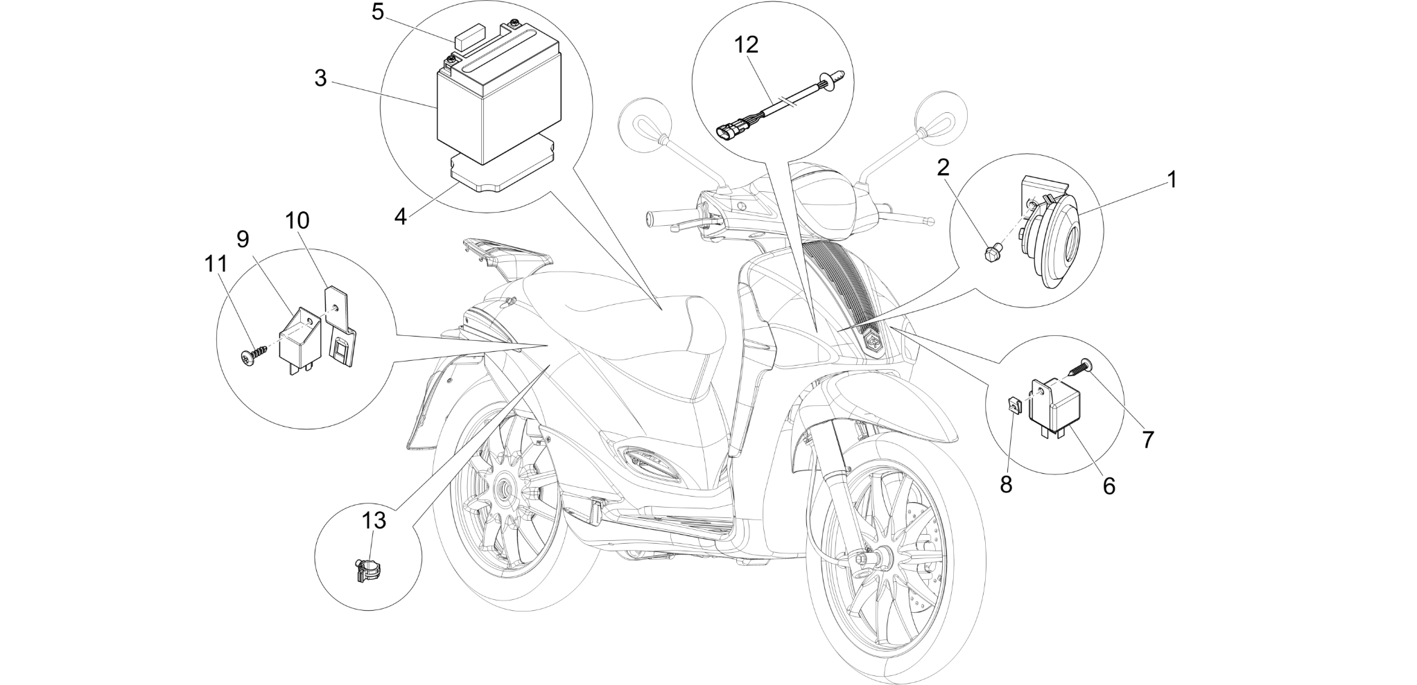 Remote control switches - Battery - Horn