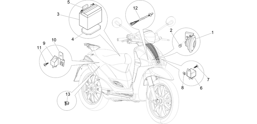 Remote control switches - Battery - Horn