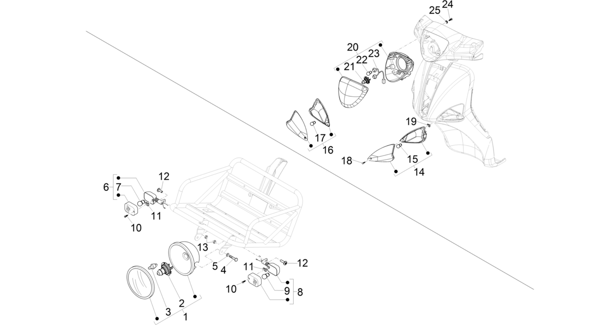Front headlamps - Turn signal lamps