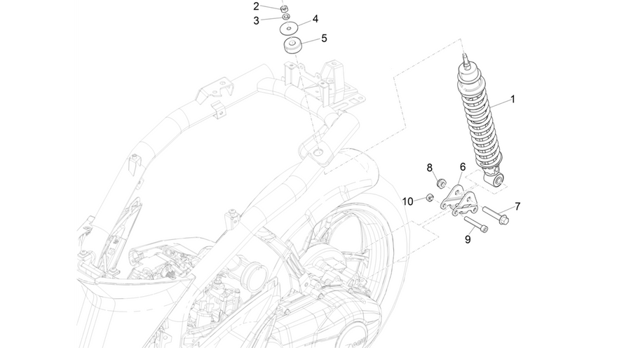 Rear suspension - Shock absorber/s