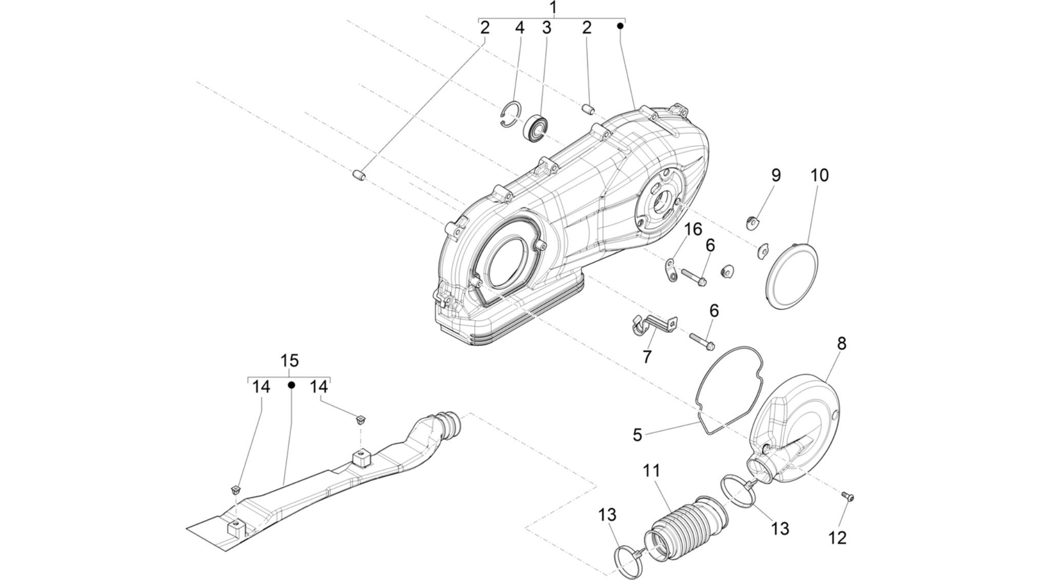 Crankcase cover - Crankcase cooling