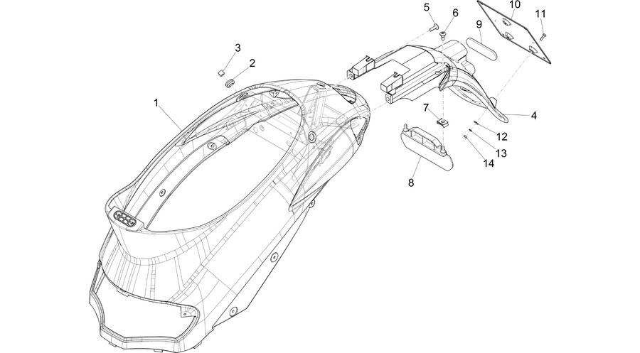 Rear cover - Splash guard
