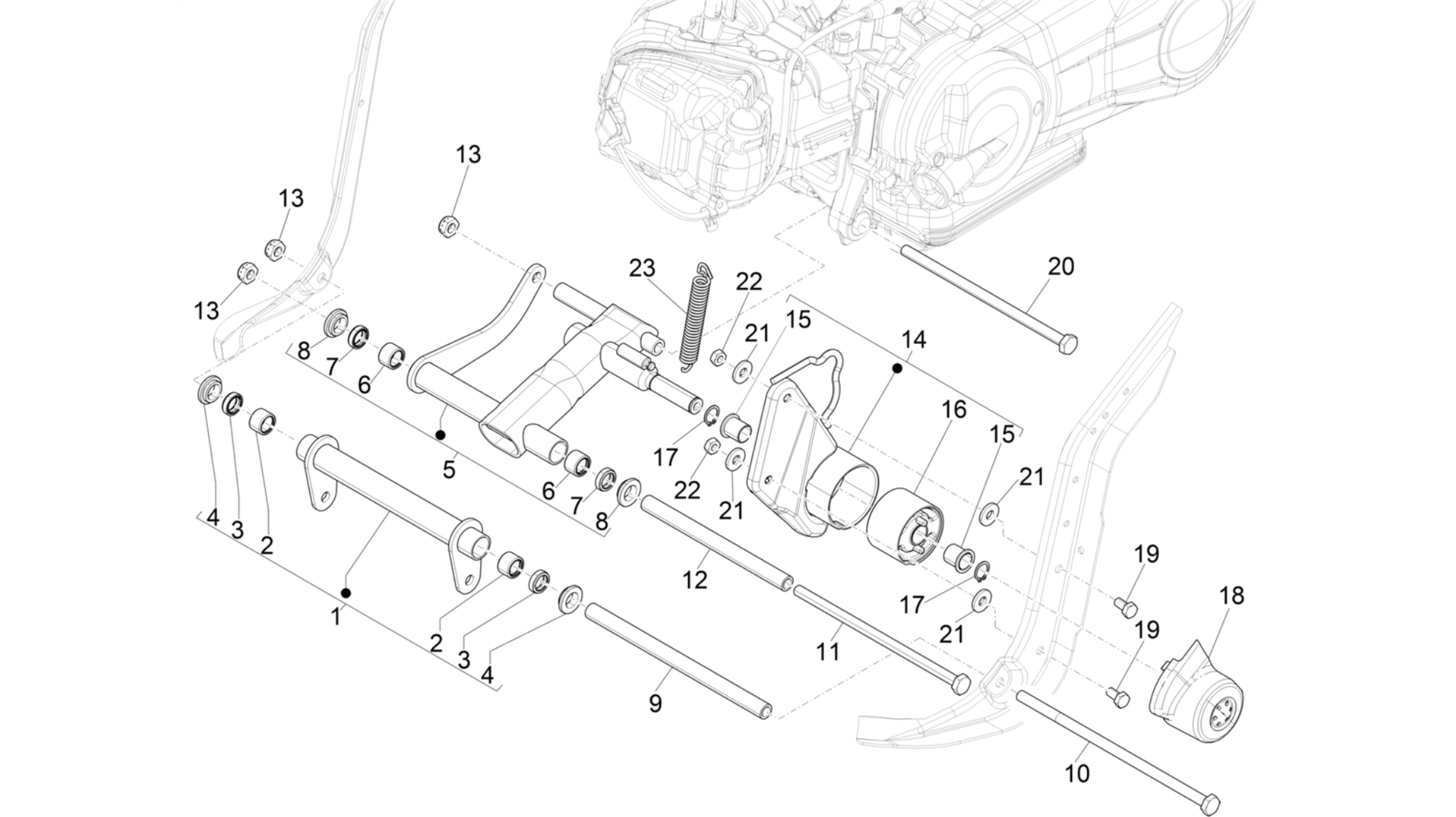 Swinging arm