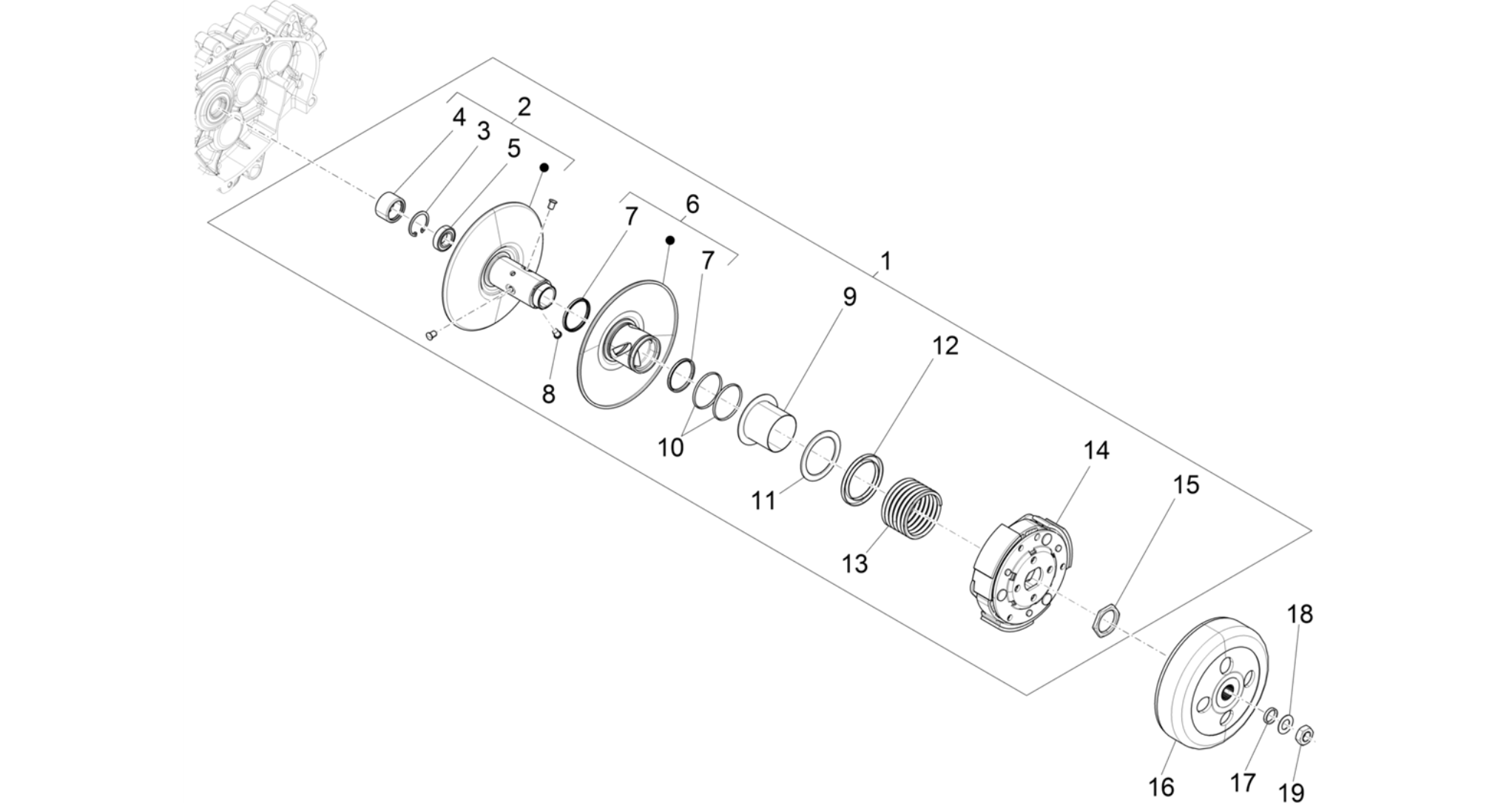 Driven pulley