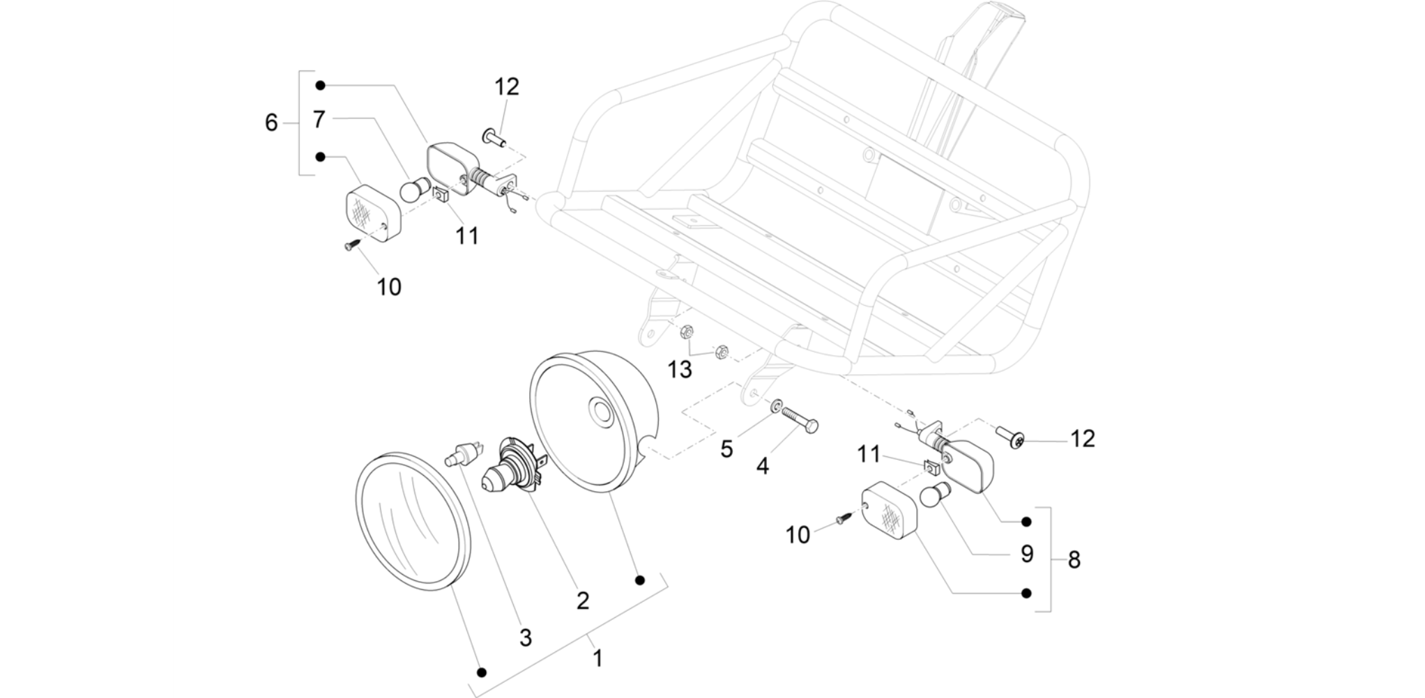 Front headlamps - Turn signal lamps
