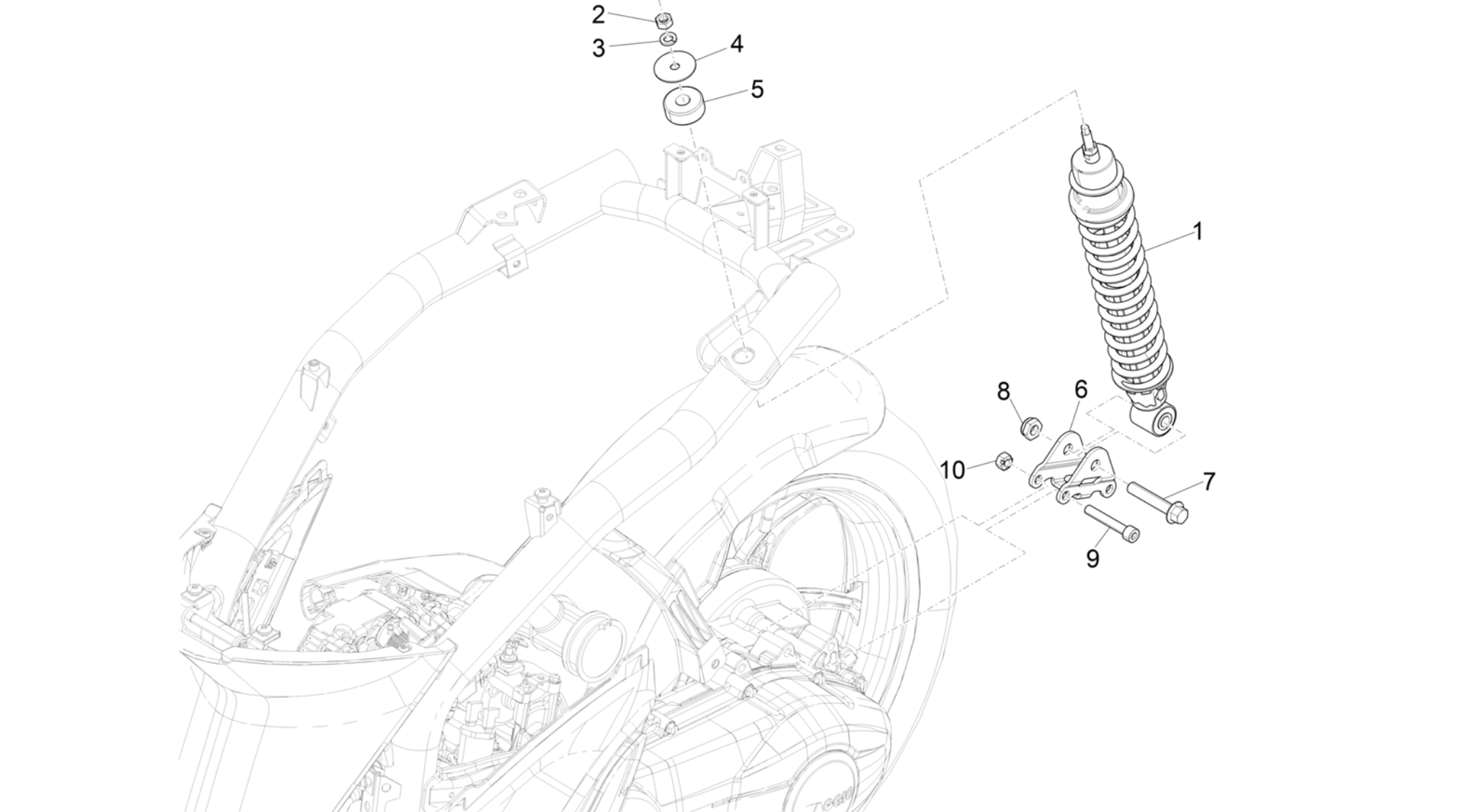 Rear suspension - Shock absorber/s