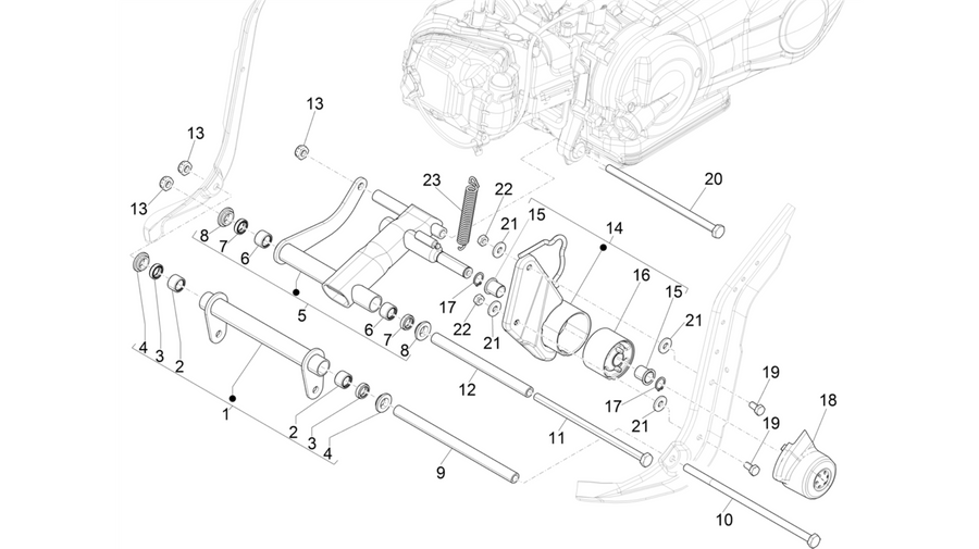 Swinging arm