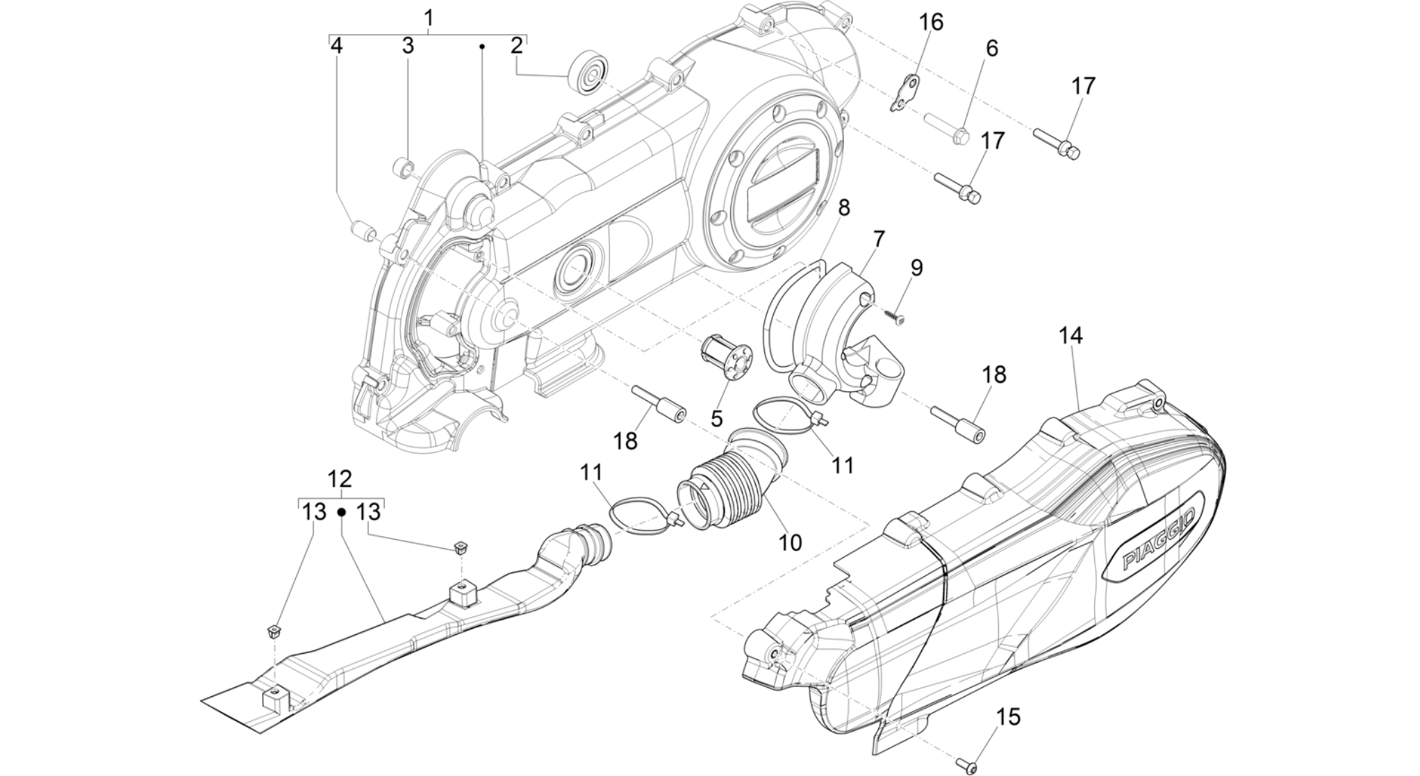 Crankcase cover - Crankcase cooling