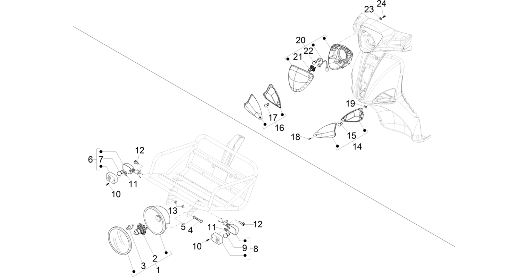 Front headlamps - Turn signal lamps