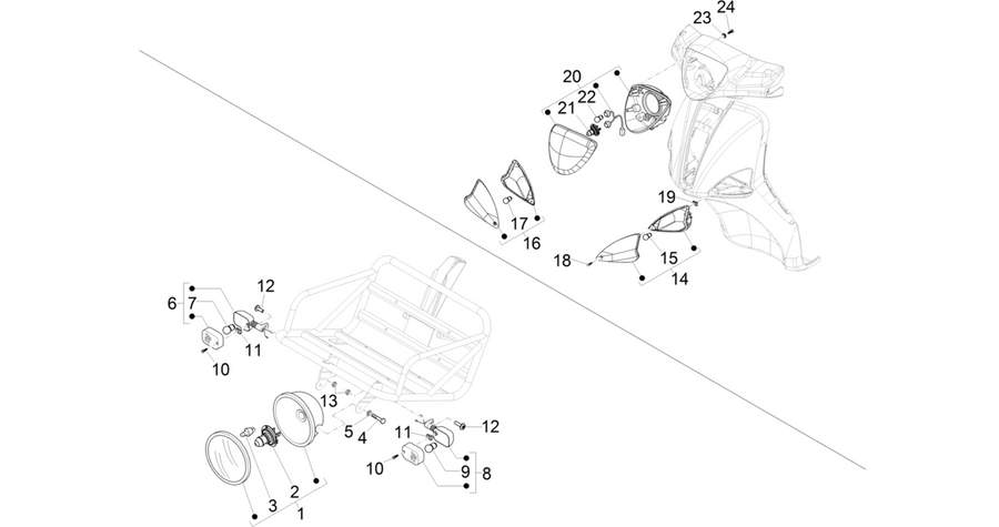 Front headlamps - Turn signal lamps