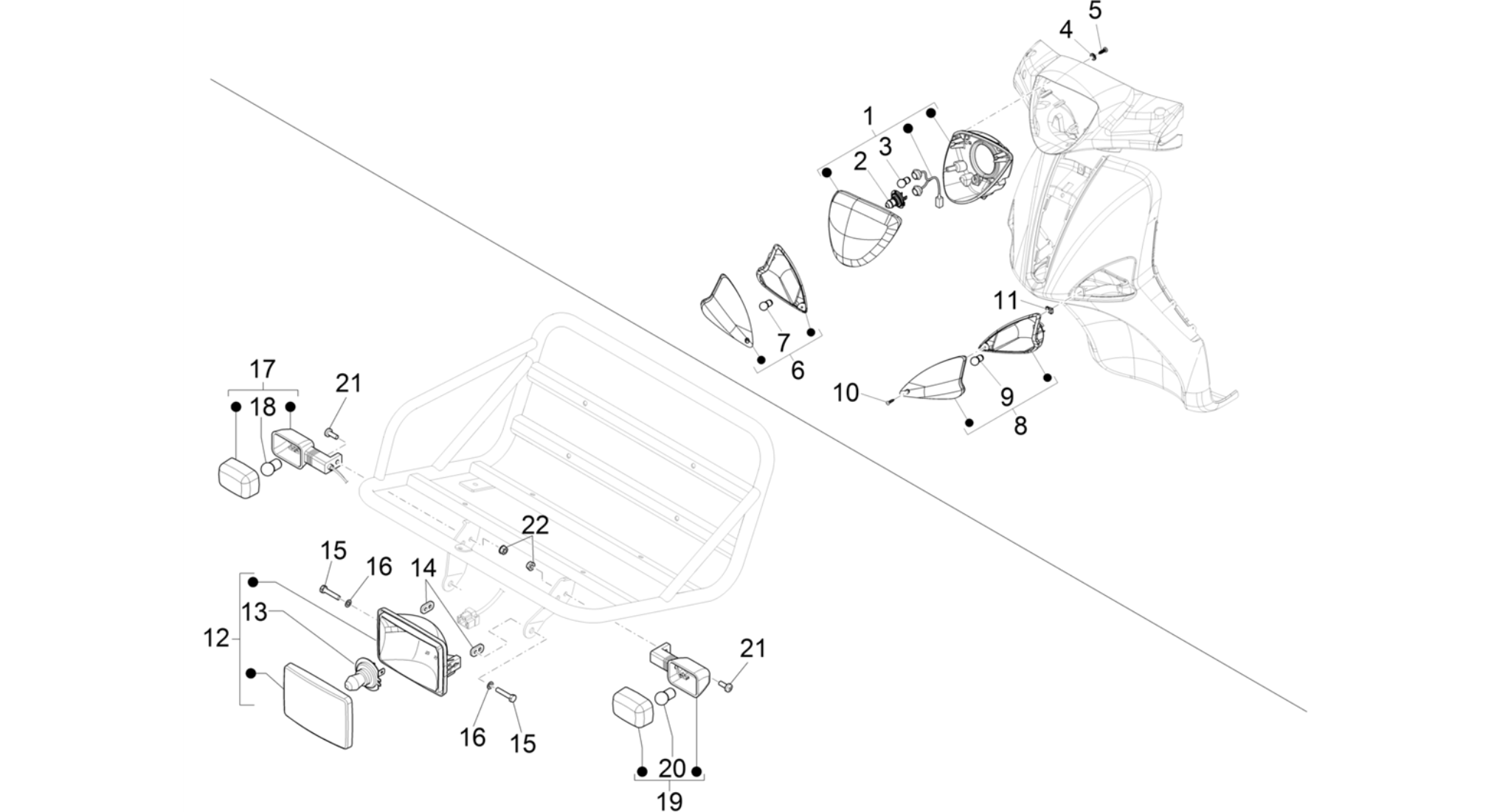 Front headlamps - Turn signal lamps