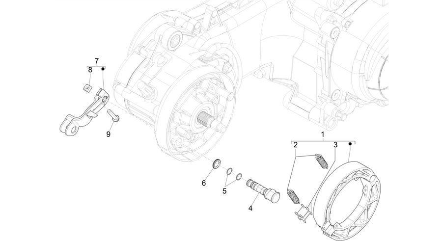 Rear brake - Brake jaw