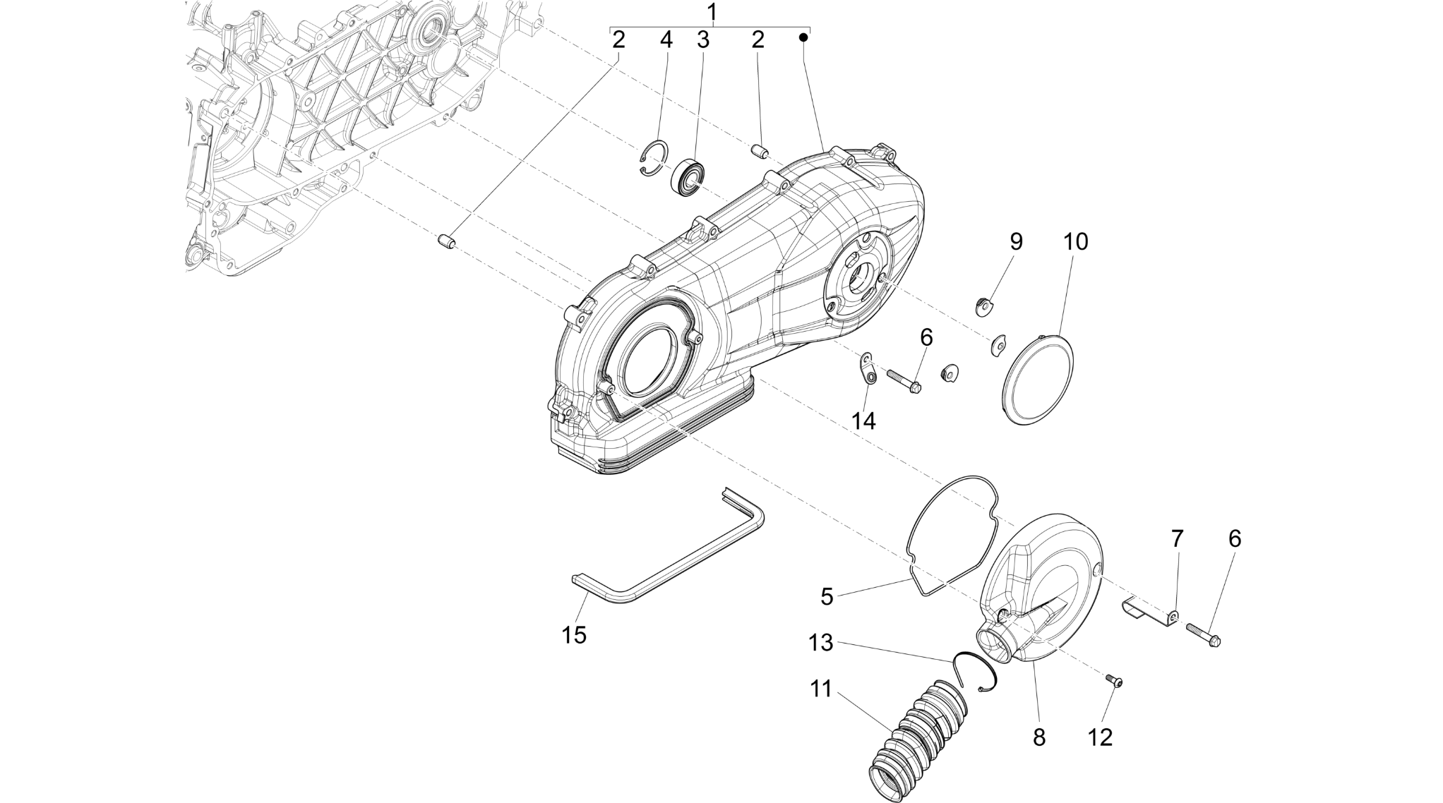 Crankcase cover - Crankcase cooling