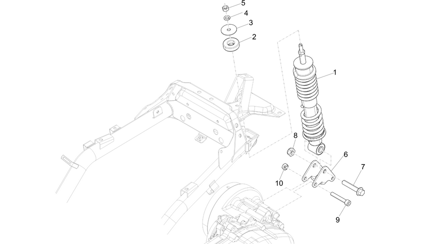 Rear suspension - Shock absorber/s