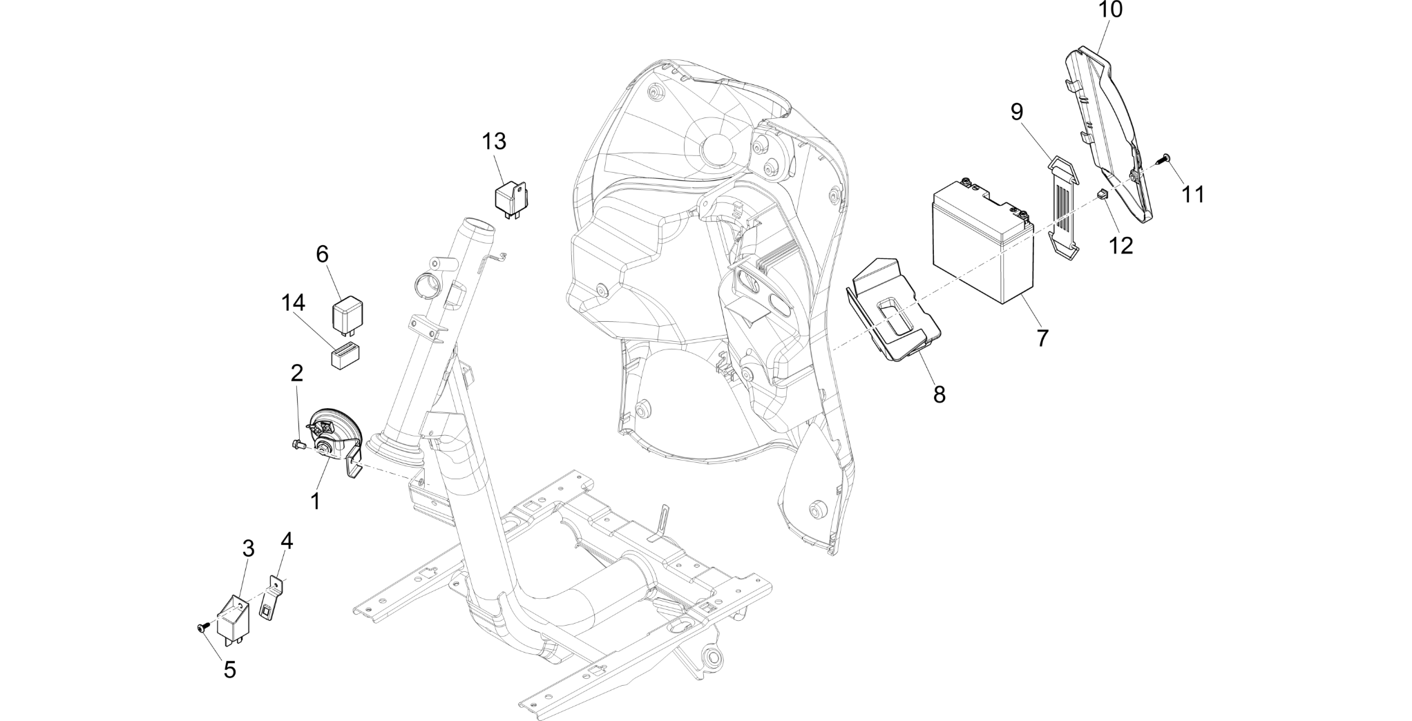 Remote control switches - Battery - Horn