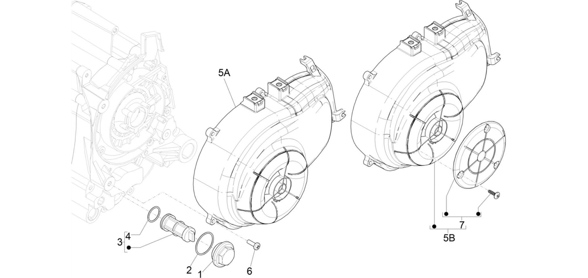 Flywheel magneto cover - Oil filter