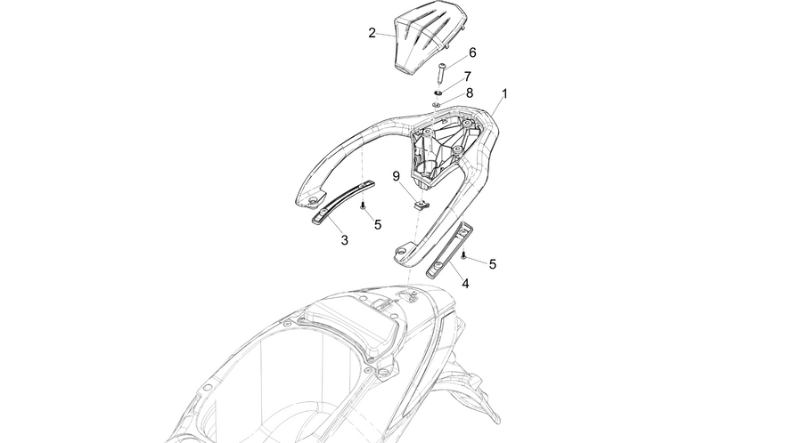 Rear luggage rack