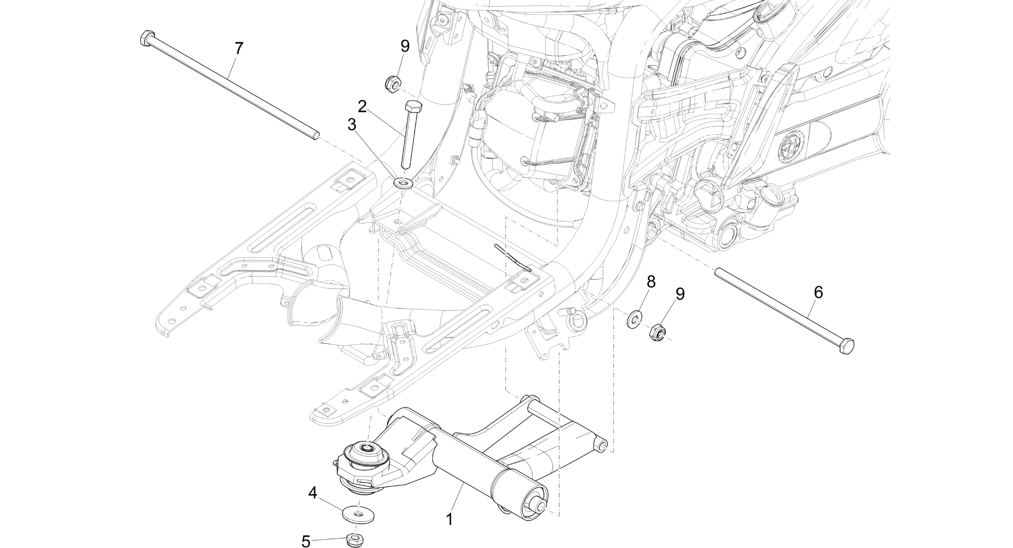 Swinging arm