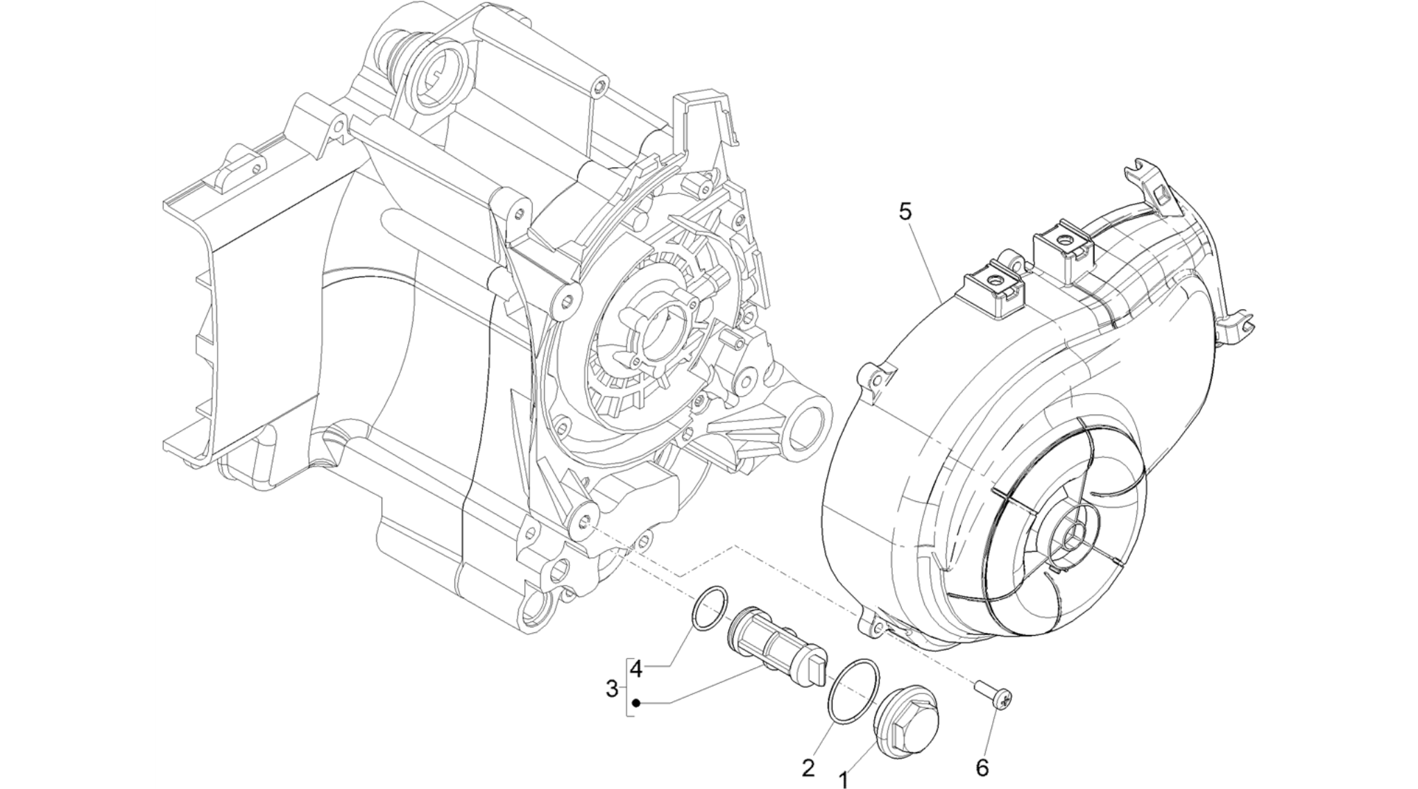 Flywheel magneto cover - Oil filter