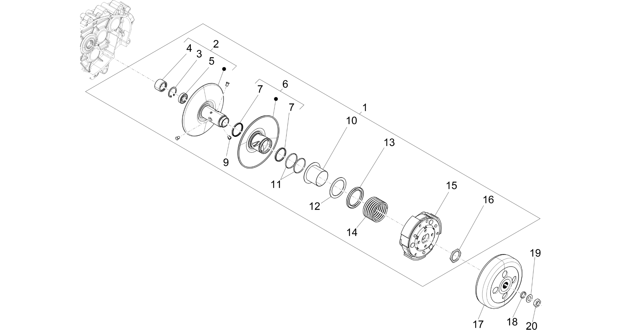 Driven pulley