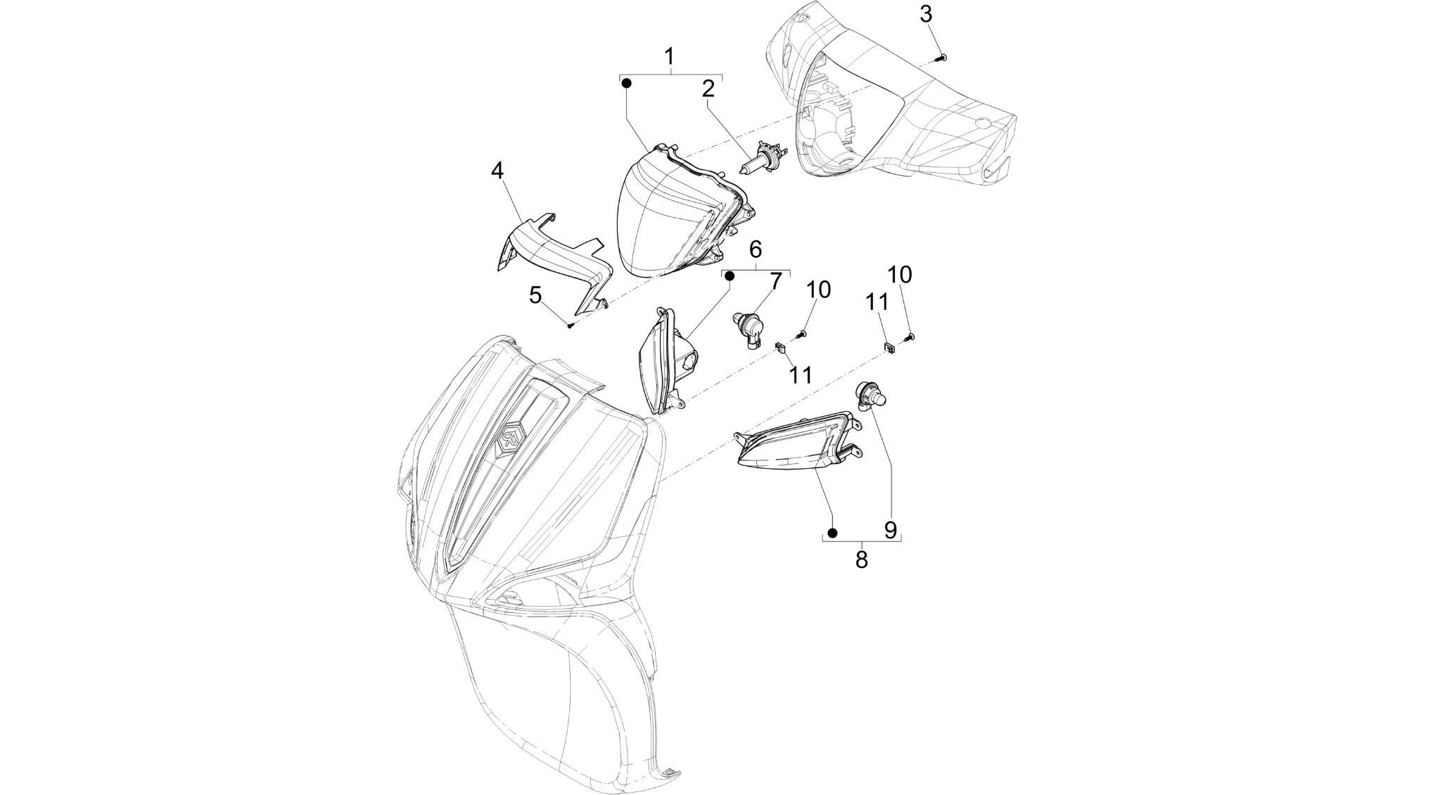 Front headlamps - Turn signal lamps