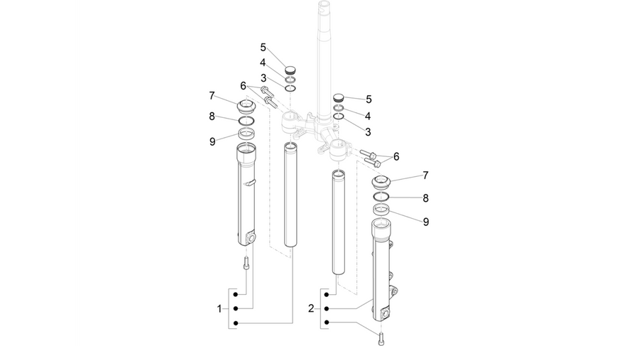 Fork's components (Showa)