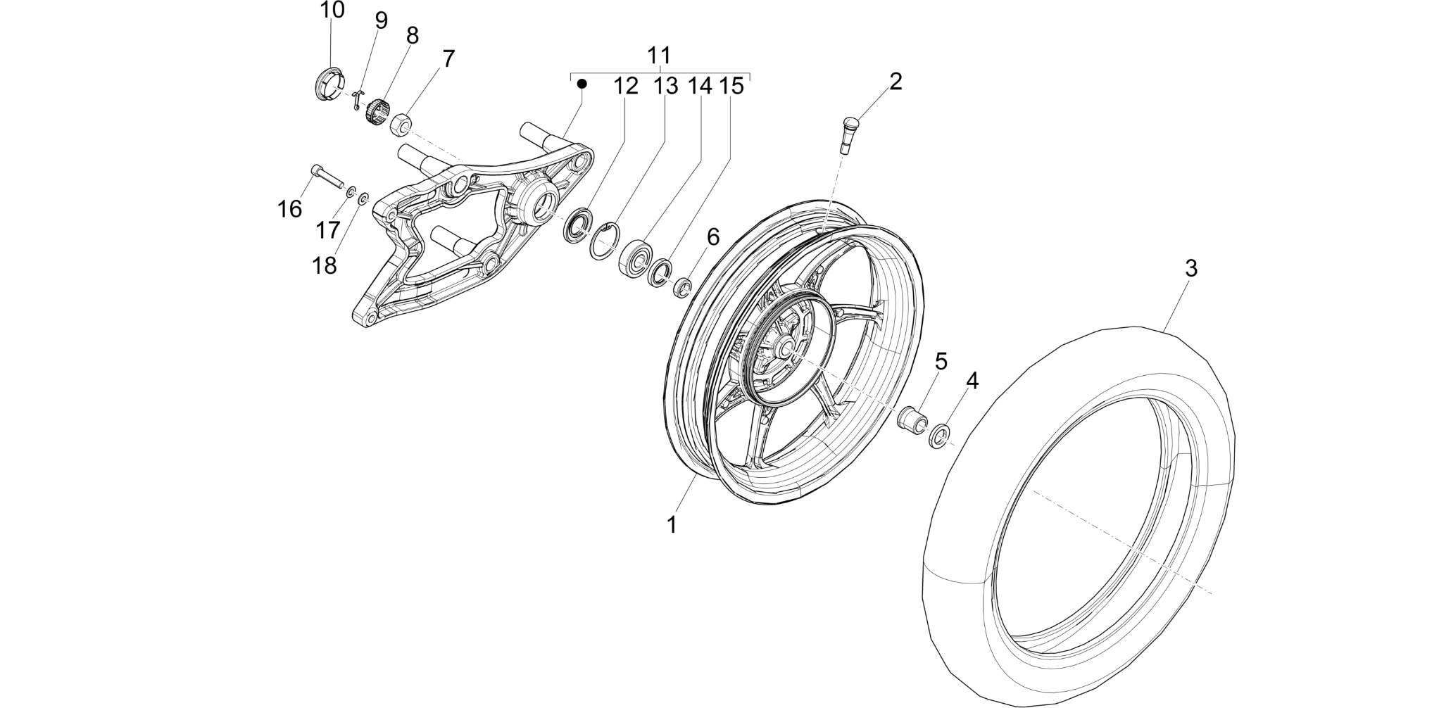 Rear wheel