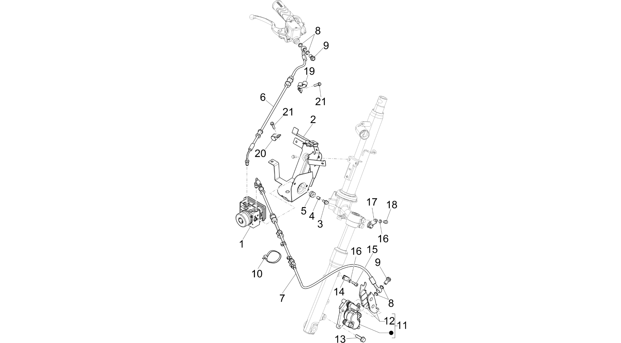 Brakes pipes - Calipers (ABS)