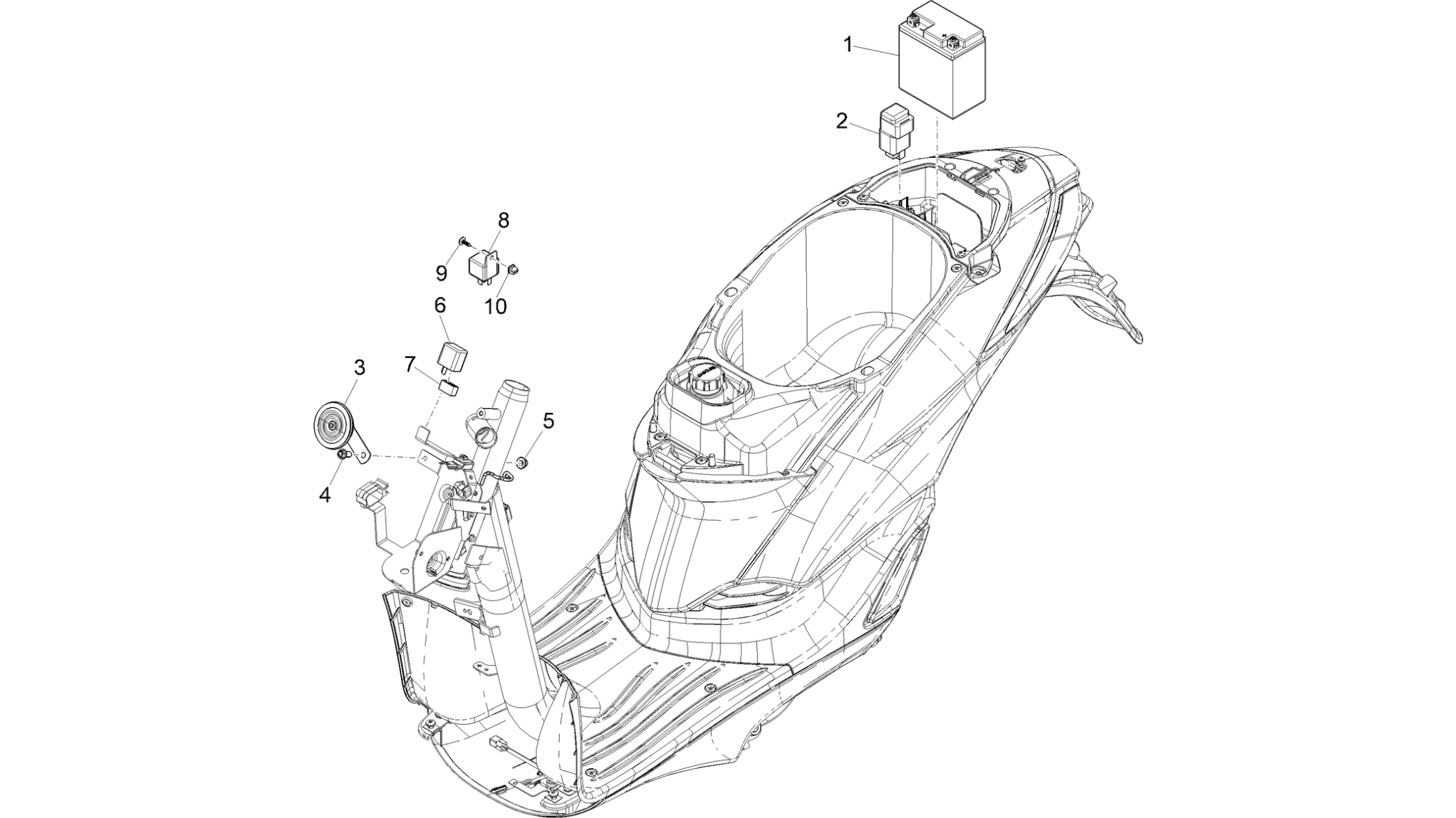 Remote control switches - Battery - Horn