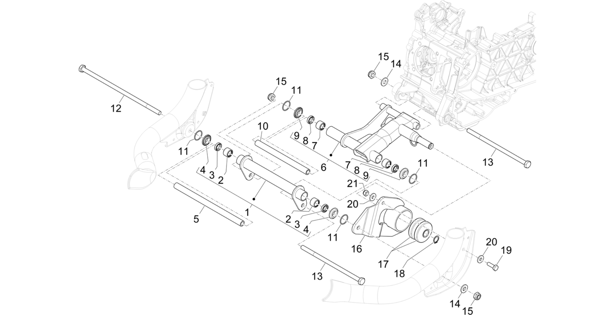 Swinging arm