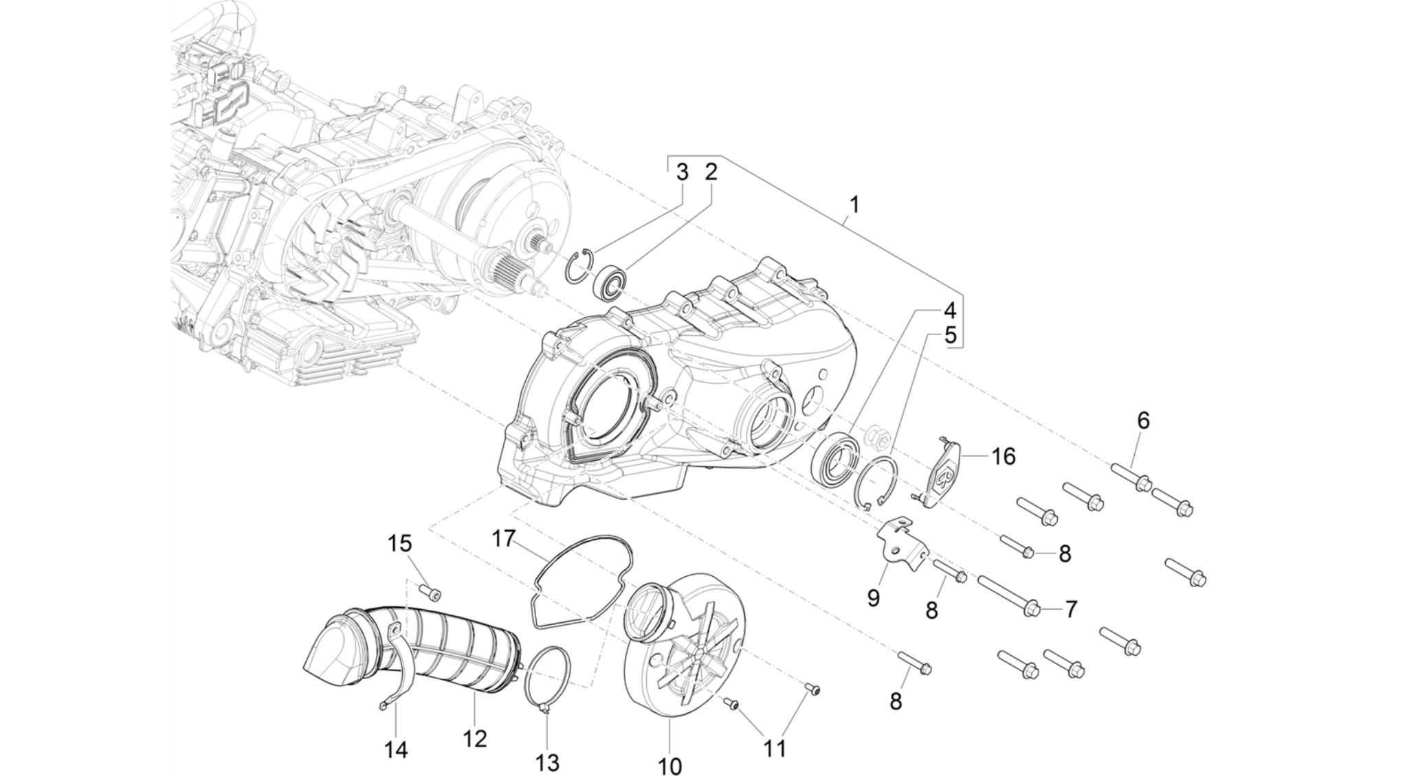 Crankcase cover - Crankcase cooling