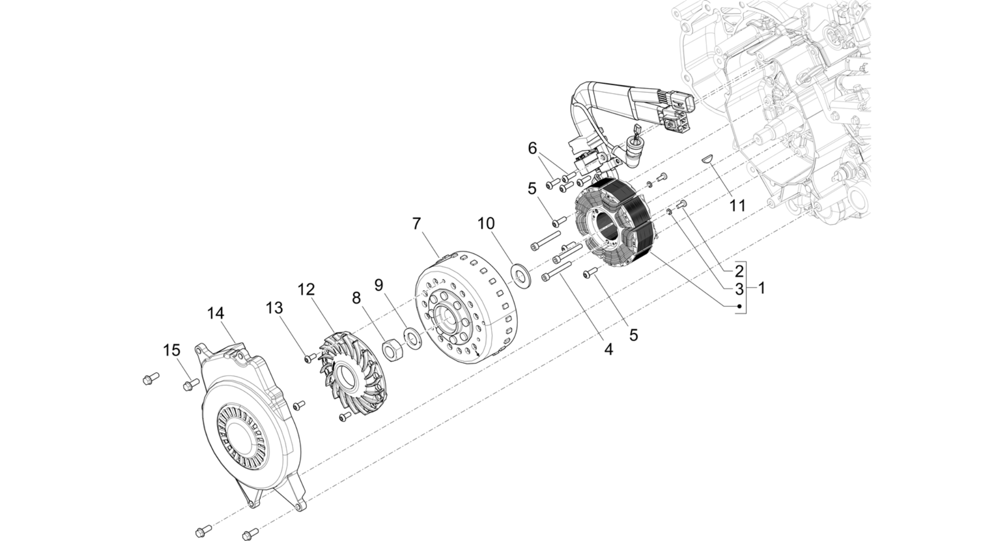 Flywheel magneto