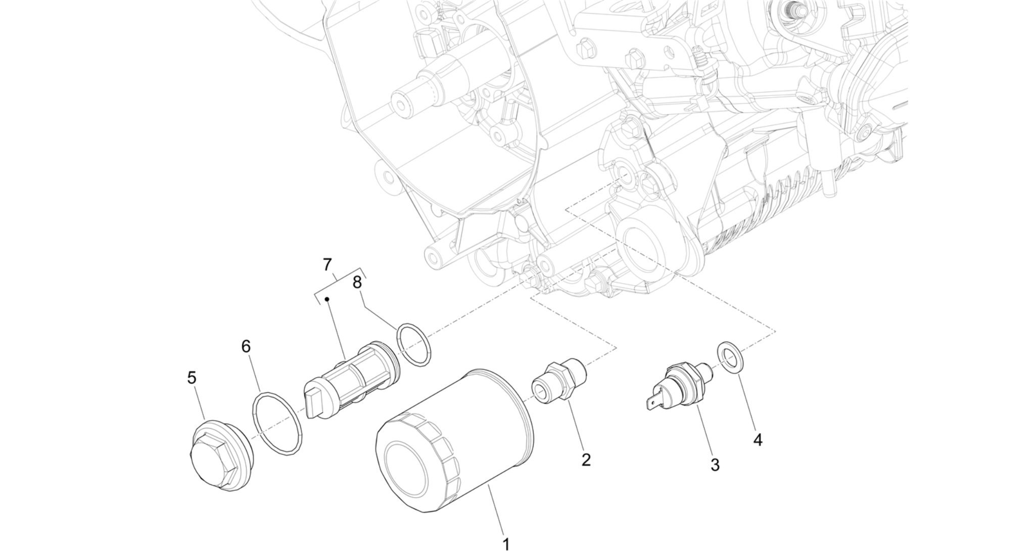 Flywheel magneto cover - Oil filter