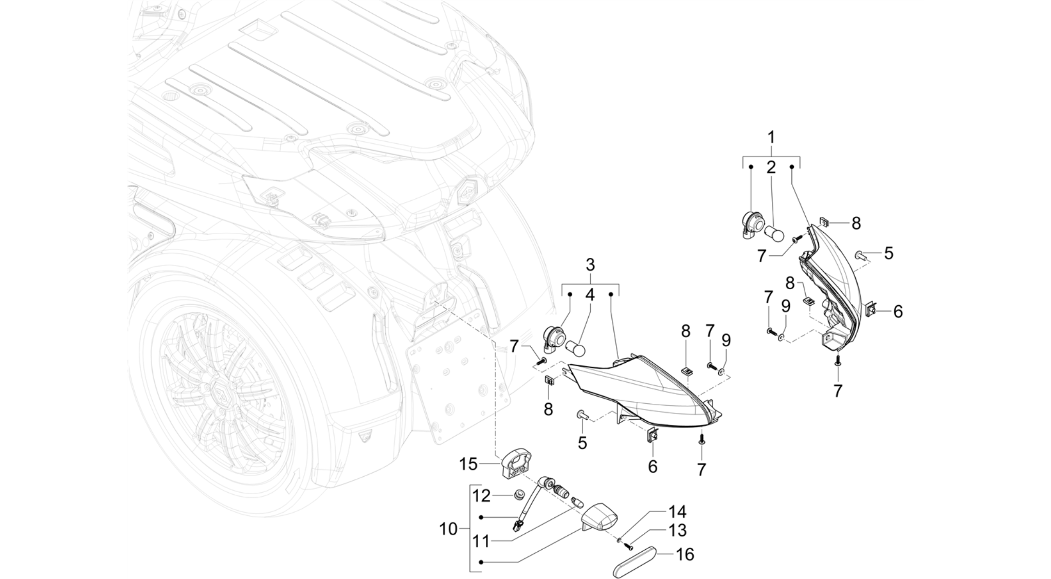 Rear headlamps - Turn signal lamps