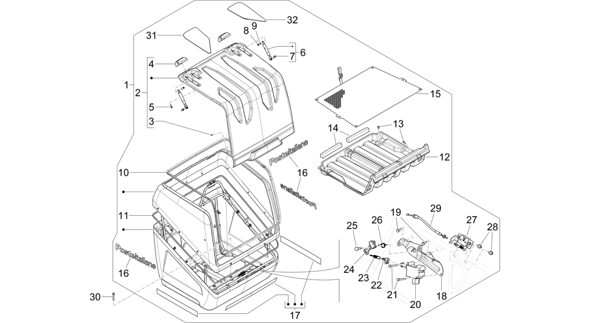 Rear luggage rack